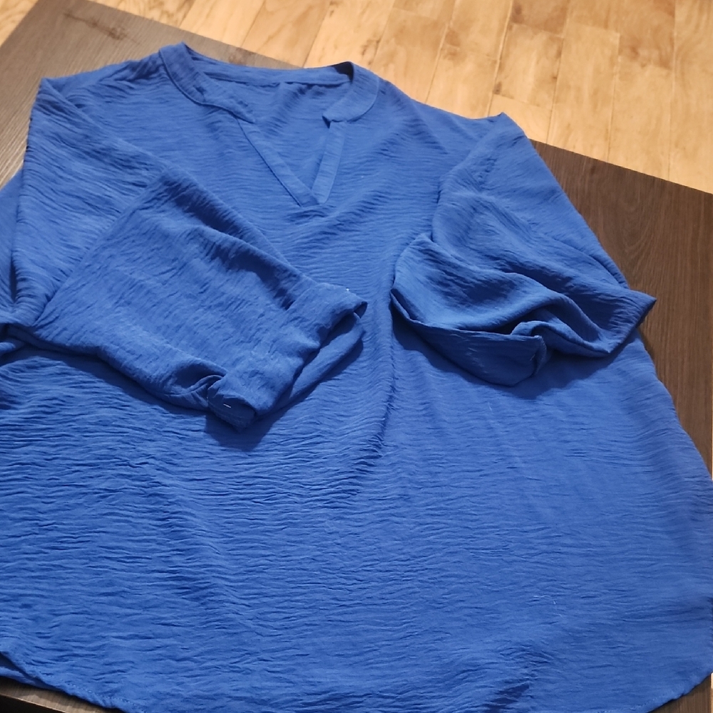 SHEIN Women's Blue Long Sleeve Top